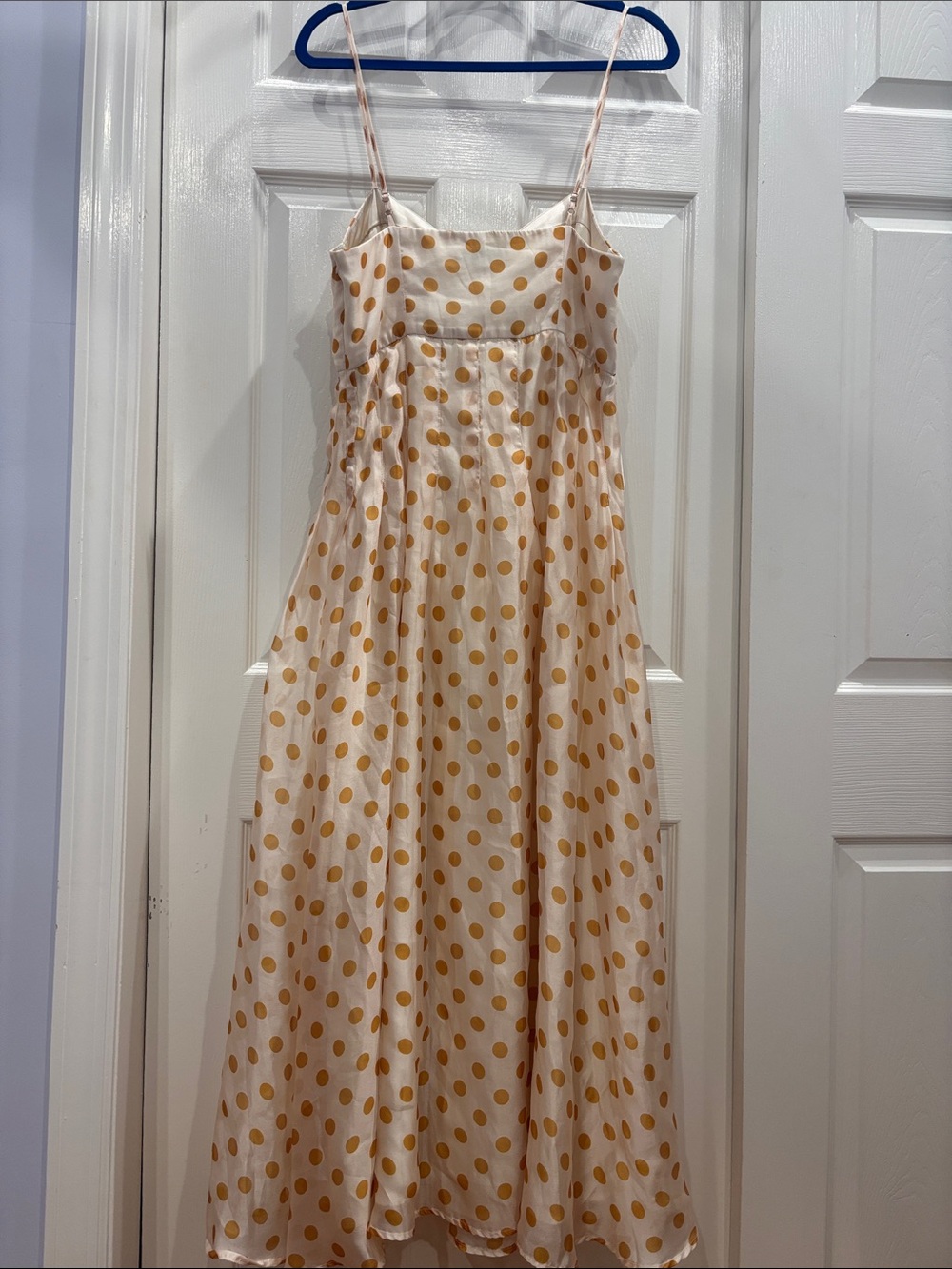 En Saison Cream Maxi Dress with Gold Polka Dots - Picture 3 of 7